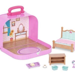Іграшковий набір;дитячі іграшки; Ігровий набір Li'l Woodzeez Кейс фіолетовий з аксесуарами Спальня
