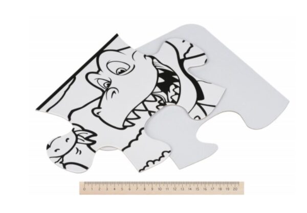 Пазл-розмальовка Same Toy Динозаври (2101Ut) ;пазл розмальовка;пазл для дітей;розмальовка;набори для творчості для дітей;іграшки дитячі
