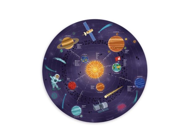 Магнітна карта Janod Сонячна система (J05462);магнітна карта;іграшки для старших діток;розвиваючі іграшки;навчання;вивчення планет