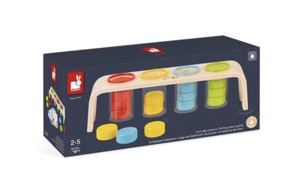 Сортер Janod Вивчаємо кольори J05066;іграшки для найменших;іграшки для дітей;вивчення кольорів;сортер;janod