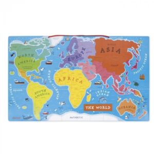 Магнітна карта світу Janod англ.мова (J05504);магнітна карта світу;карта світу на магнітах;розвиваючі іграшки;janod