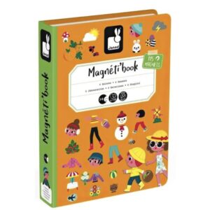Магнітна книга Janod 4 сезони (J02721);книга на магнітах дитяча;дитяча книжка на магнітах;магнітна книжка;іграшки для дітей;розвиваючі іграшки;janod