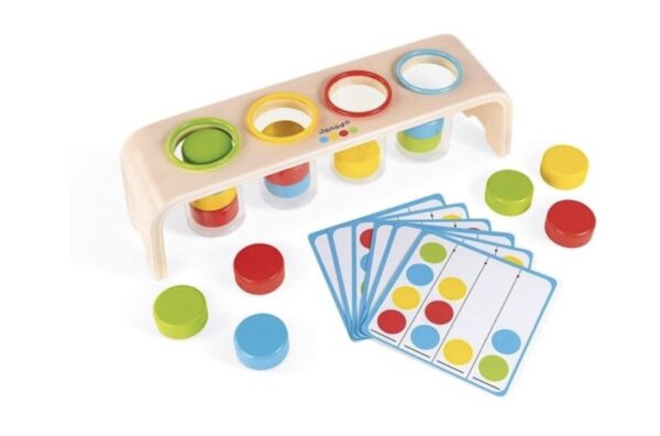 Сортер Janod Вивчаємо кольори J05066;сортер;іграшки для дітей;іграшки для найменших;розвиваючі іграшки;вивчення кольорів