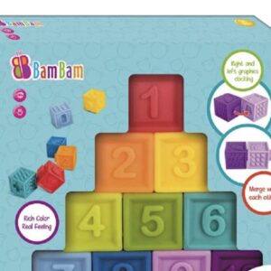 Набір гумових кубиків BamBam 432486;набір кубиків;дитячі іграшки; BamBam 432486; Набір гумових кубиків BamBam