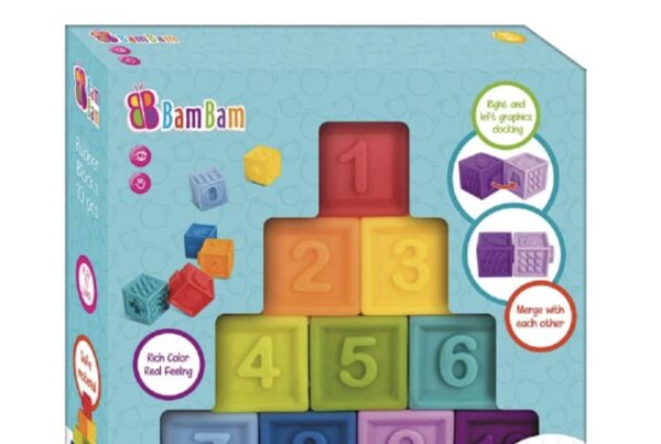 Набір гумових кубиків BamBam 432486;набір кубиків;дитячі іграшки; BamBam 432486; Набір гумових кубиків BamBam