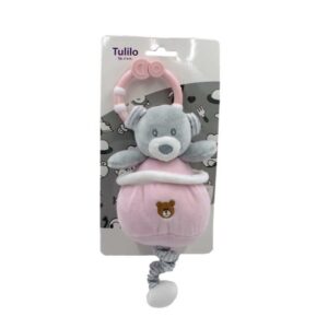 Підвіска музична Ведмедик рожевий Tulilo 9021;плюшеві іграшки;іграшки Tulilo; Tulilo 9021; Підвіска музична Tulilo ; Tulilo