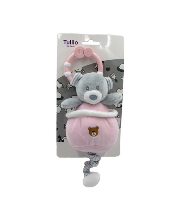 Підвіска музична Ведмедик рожевий Tulilo 9021;плюшеві іграшки;іграшки Tulilo; Tulilo 9021; Підвіска музична Tulilo ; Tulilo