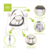 Крісло-гойдалка 4Baby Swing Graphite ;Крісло-гойдалка 4Baby Swing4Крісло-гойдалка 4Baby;гойдалка 4Baby;4Baby Swing;4Baby;заколисувач;заколисувачі;крісло гойдалка