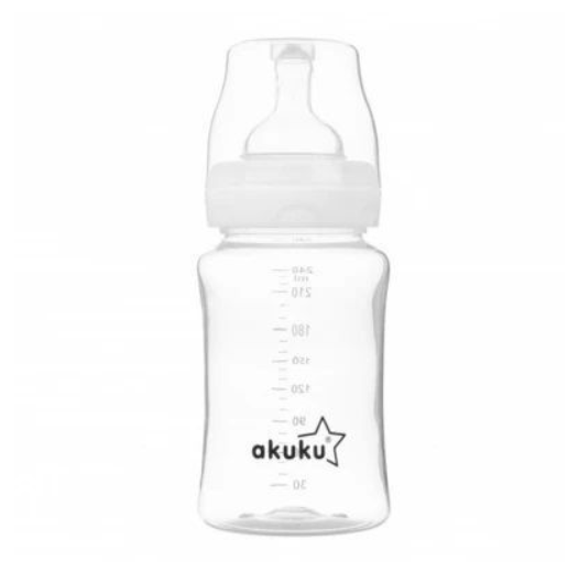 Пляшка з широким горлом Akuku A0107 240 мл;Пляшка з широким горлом Akuku A0107;Пляшка з широким горлом; Akuku A0107;Пляшка Akuku A0107;поїлка для немовлят