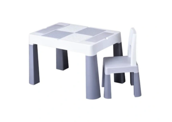 Комплект стіл + стілець Tega Multifun grey MF-001-106;Комплект стіл + стілець Tega Multifun grey;Комплект стіл + стілець Tega Multifun ;Комплект стіл + стілець Tegababy;Tega Multifun;дитячі меблі;дитячий столик;столик для конструктора